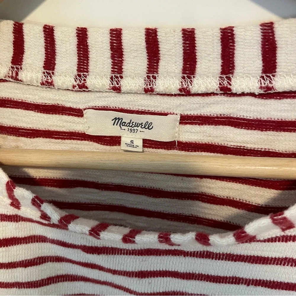Madewell Striped Knit Sweater Red and White Candy Cane Holiday‎ - Picture 2 of 4